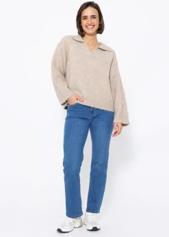 Oversize Pullover Mit Kragen - Beige 17 Oversize Pullover Mit Kragen - Beige -Sassyclassy SassyClassy oversize pullover mit kragen beige S3210P6530 5rKXGjw2Ys6Rel