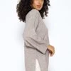 Oversize Pullover Mit Seitenschlitzen - Taupe 2 Oversize Pullover Mit Seitenschlitzen - Taupe -Sassyclassy SassyClassy oversize pullover mit seitenschlitzen taupe melange S3209P6318 3WhY25vISXjRht