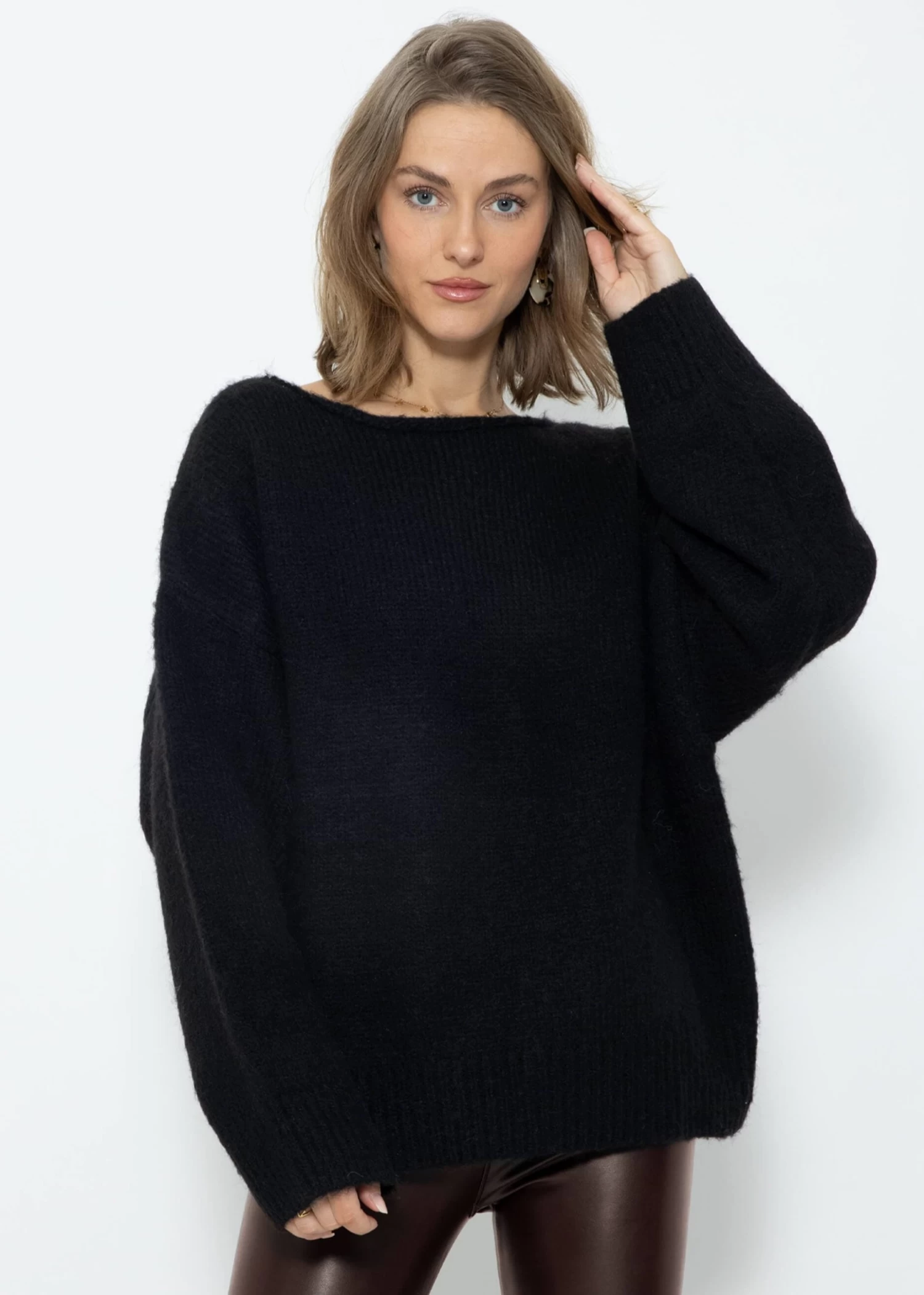 Oversize Pullover - Schwarz 3 Oversize Pullover - Schwarz