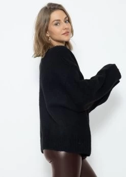 Oversize Pullover - Schwarz 10 Oversize Pullover - Schwarz -Sassyclassy SassyClassy oversize pullover schwarz S3211P6656 4