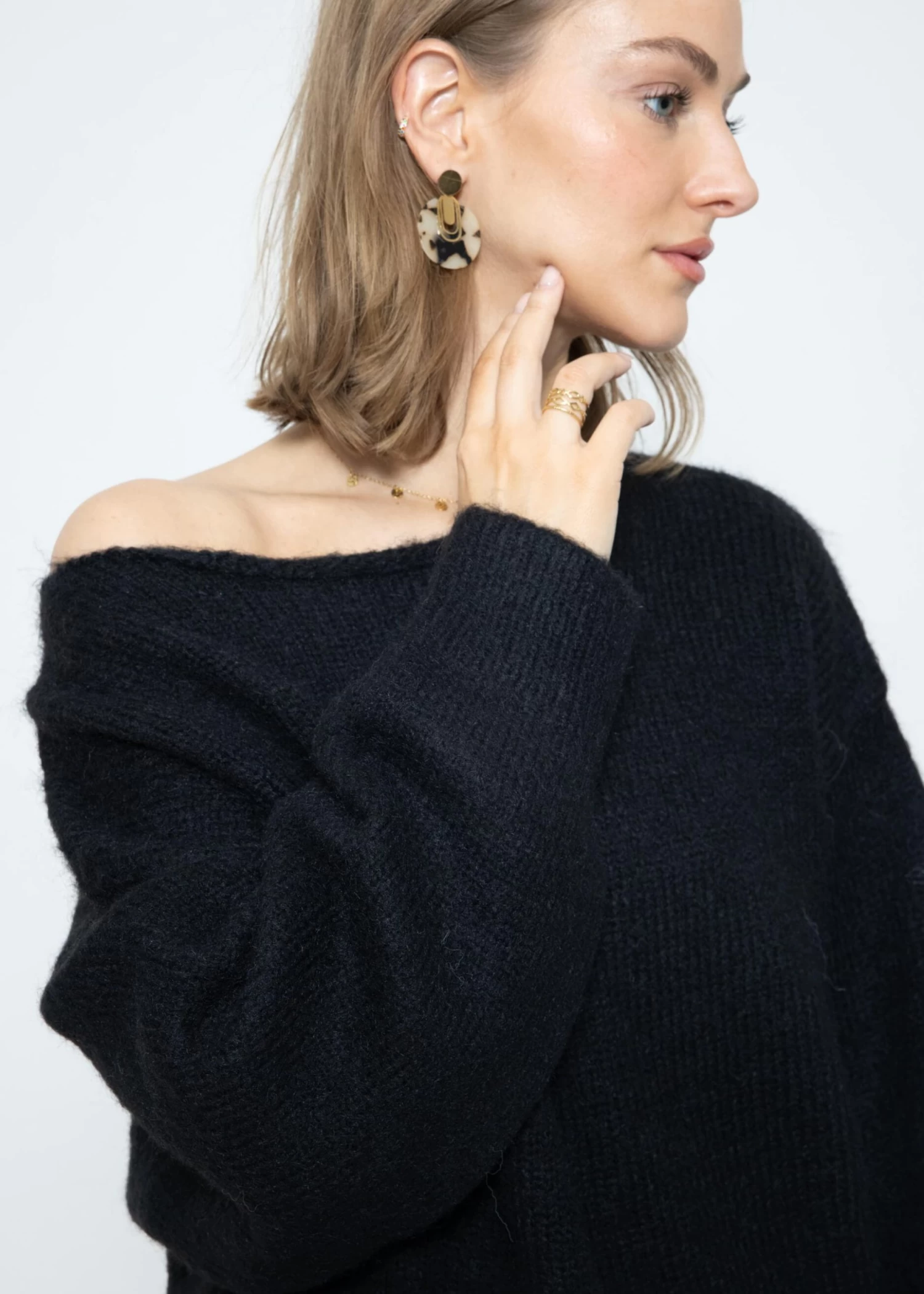 Oversize Pullover - Schwarz 8 Oversize Pullover - Schwarz – Bild 6