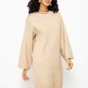 Oversize Kleid In Strick - Beige -Sassyclassy SassyClassy oversize strickkleid beige S3206B5989 1