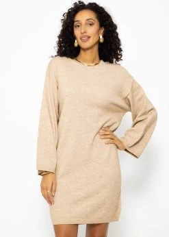 Oversize Kleid In Strick - Beige -Sassyclassy SassyClassy oversize strickkleid beige S3206B5989 5