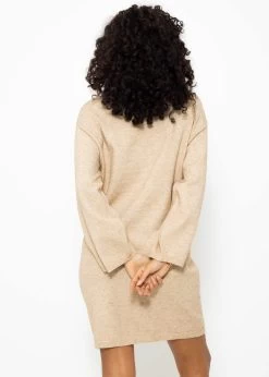 Oversize Kleid In Strick - Beige -Sassyclassy SassyClassy oversize strickkleid beige S3206B5989 6