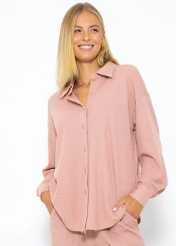 Oversize Waffelpiqué Bluse - Altrosa -Sassyclassy SassyClassy oversize waffelpique bluse altrosa S3209E6428 2