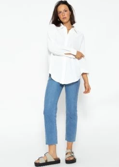 Oversize Waffelpiqué Bluse - Offwhite -Sassyclassy SassyClassy oversize waffelpique bluse offwhite S3207E6108 2a65TuELFMJBog