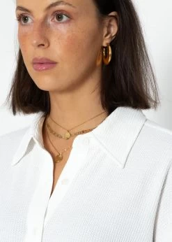 Oversize Waffelpiqué Bluse - Offwhite -Sassyclassy SassyClassy oversize waffelpique bluse offwhite S3207E6108 4SwIWkSeof5CYa