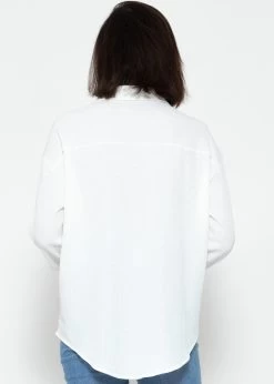 Oversize Waffelpiqué Bluse - Offwhite -Sassyclassy SassyClassy oversize waffelpique bluse offwhite S3207E6108 66jewJj8komg26