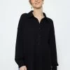 Oversize Waffelpiqué Bluse - Schwarz -Sassyclassy SassyClassy oversize waffelpique bluse schwarz S3207E6107 6