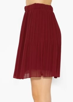 Plissée-Rock Aus Chiffon, Bordeaux -Sassyclassy SassyClassy plissee rock aus chiffon bordeaux S3207B6012 4