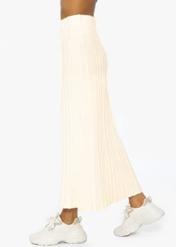 Plissierter Maxi Strick-Rock - Offwhite -Sassyclassy SassyClassy plissierter maxi strick rock offwhite S3207R6141 3