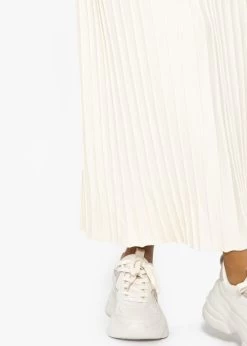 Plissierter Maxi Strick-Rock - Offwhite -Sassyclassy SassyClassy plissierter maxi strick rock offwhite S3207R6141 5