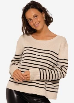 Pullover Mit Pailletten Streifen - Beige 10 Pullover Mit Pailletten Streifen - Beige -Sassyclassy SassyClassy pullover beige S3208P6306 8ftgEUVfFSOQTs