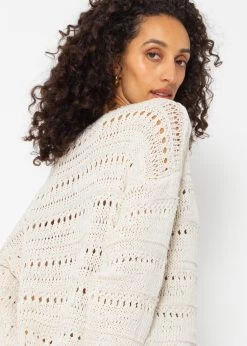 Pullover Mit Ajour Muster - Beige 17 Pullover Mit Ajour Muster - Beige -Sassyclassy SassyClassy pullover mit ajour muster beige S4203P6844 7
