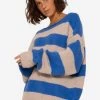 Pullover Mit Blockstreifen - Blau-beige -Sassyclassy SassyClassy pullover mit block streifen blau beige S3208P6214 36uFdRxcYhoOb2