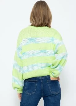 Pullover Mit Mulitcolor Streifen - Hellgrün-hellblau 15 Pullover Mit Mulitcolor Streifen - Hellgrün-hellblau -Sassyclassy SassyClassy pullover mit multicolor streifen hellgrun hellblau S3211P6662 6
