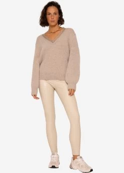 Pullover Mit Spitzen-Ausschnitt - Beige -Sassyclassy SassyClassy pullover mit spitzen ausschnitt beige S3207P6098 181Q0m4s379lmQ