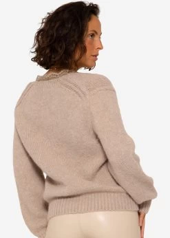 Pullover Mit Spitzen-Ausschnitt - Beige -Sassyclassy SassyClassy pullover mit spitzen ausschnitt beige S3207P6098 4JhTT2tN48eXhU