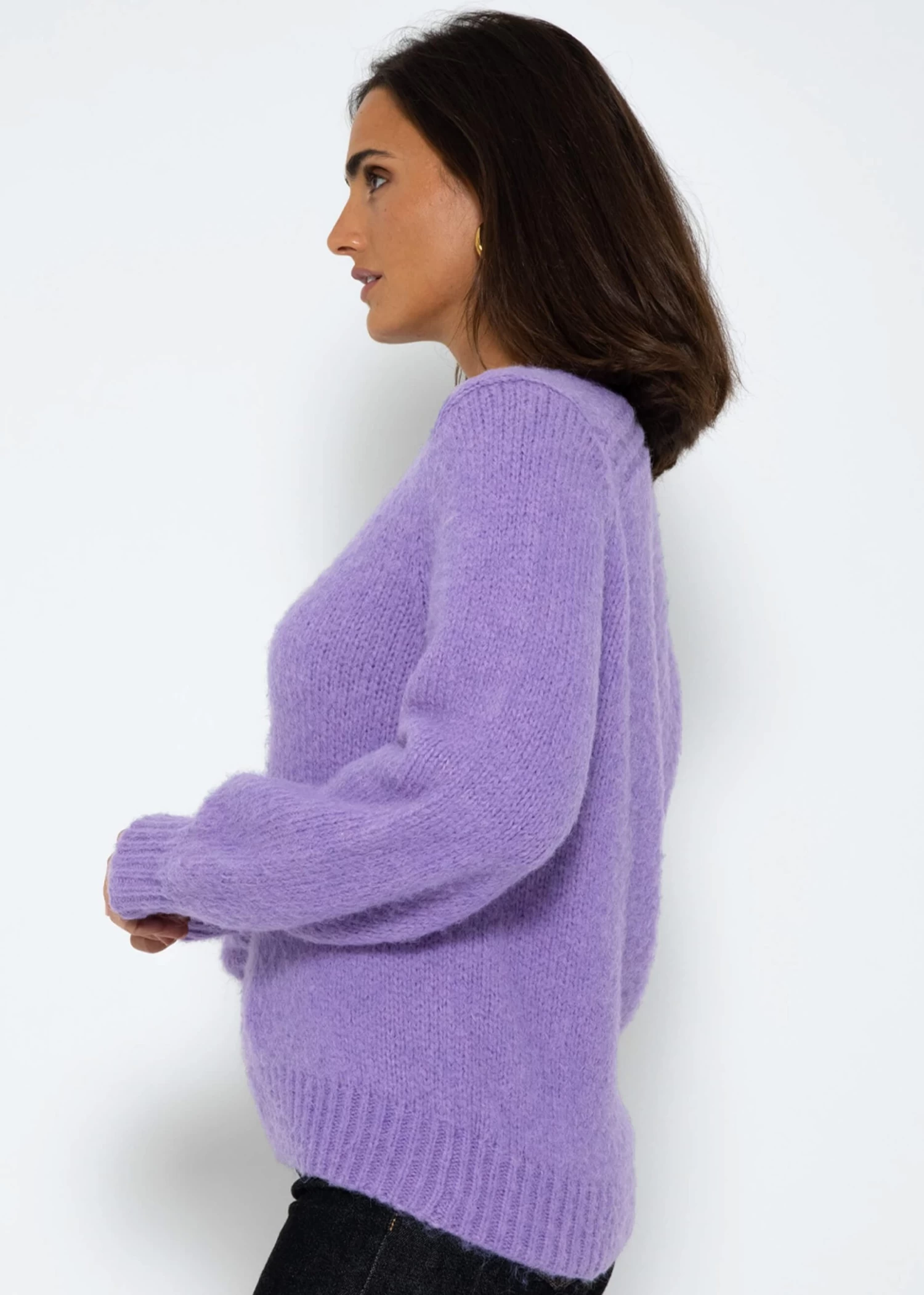 Pullover Mit Spitzen-Ausschnitt - Lila 7 Pullover Mit Spitzen-Ausschnitt - Lila – Bild 5