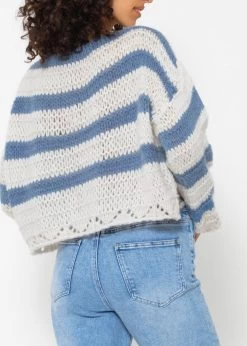 Pullover Mit Streifen - Jeansblau-beige 16 Pullover Mit Streifen - Jeansblau-beige -Sassyclassy SassyClassy pullover mit streifen jeans beige S4203P6892 5