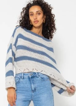 Pullover Mit Streifen - Jeansblau-beige 15 Pullover Mit Streifen - Jeansblau-beige -Sassyclassy SassyClassy pullover mit streifen jeans beige S4203P6892 7
