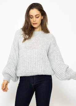 Pullover Mit Struktur - Hellgrau -Sassyclassy SassyClassy pullover mit struktur hellgrau S3211P6729 2