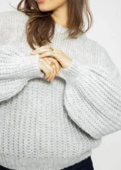 Pullover Mit Struktur - Hellgrau -Sassyclassy SassyClassy pullover mit struktur hellgrau S3211P6729