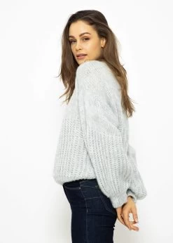 Pullover Mit Struktur - Hellgrau -Sassyclassy SassyClassy pullover mit struktur hellgrau S3211P6729 3