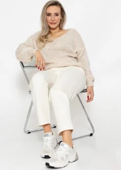 Pullover Mit V-Ausschnitt - Beige -Sassyclassy SassyClassy pullover mit v ausschnitt beige S3209P6410 1VBL1QrSoTzUMh