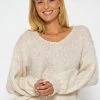 Pullover Mit V-Ausschnitt - Beige -Sassyclassy SassyClassy pullover mit v ausschnitt beige S3209P6410 17