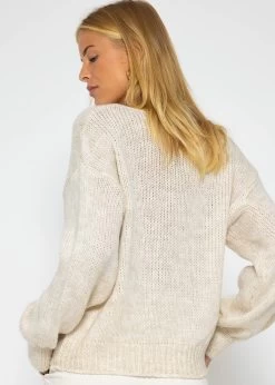 Pullover Mit V-Ausschnitt - Beige -Sassyclassy SassyClassy pullover mit v ausschnitt beige S3209P6410 19