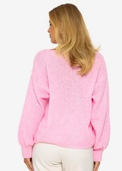 Pullover Mit V-Ausschnitt - Rosa -Sassyclassy SassyClassy pullover mit v ausschnitt rosa S3209P6411 2iCsGBjsCpzwEH
