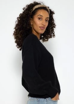 Pullover Mit V-Ausschnitt - Schwarz -Sassyclassy SassyClassy pullover mit v ausschnitt schwarz S3209P6413 7