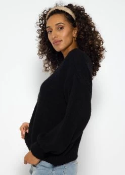 Pullover Mit V-Ausschnitt - Schwarz -Sassyclassy SassyClassy pullover mit v ausschnitt schwarz S3209P6413 9