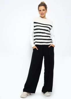 Pullunder Mit Schwarzen Streifen - Offwhite -Sassyclassy SassyClassy pullunder mit schwarzen streifen offwhite S3210P6610 4