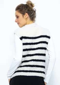 Pullunder Mit Schwarzen Streifen - Offwhite -Sassyclassy SassyClassy pullunder mit schwarzen streifen offwhite S3210P6610 6