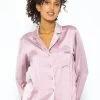 Satin Pyjama Bluse Mit Paspel - Rosa -Sassyclassy SassyClassy pyjama bluse mit paspel rosa S3209NL6423 7c5TKjXtUlHmI9