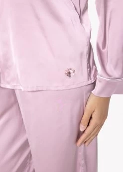 Satin Pyjama Bluse Mit Paspel - Rosa -Sassyclassy SassyClassy pyjama bluse mit paspel rosa S3209NL6423c5xDX36NJgupe