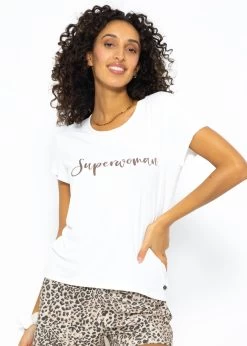 Pyjama Shirt Mit Print - Offwhite -Sassyclassy SassyClassy pyjama shirt mit print offwhite S3209NI6477 3RhoCLGvNEX6Ug