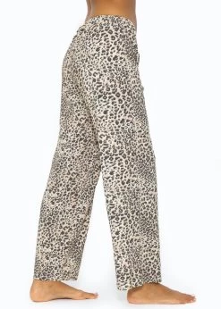 Pyjamahose Mit Leoprint - Beige -Sassyclassy SassyClassy pyjamahose mit leoprint offwhite S3209NH6473 1Tn5FtiLNZ79bK