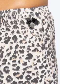 Pyjamahose Mit Leoprint - Beige -Sassyclassy SassyClassy pyjamahose mit leoprint offwhite S3209NH6473 6U1BbT29qoSi1e