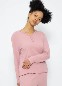 Pyjamashirt Langarm - Rosa -Sassyclassy SassyClassy pyjamashirt langarm rosa S3209NT6490 1