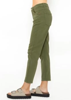 Relax Fit Highwaist Jeans, Khaki -Sassyclassy SassyClassy relax fit jeans khaki S3204B5892 1
