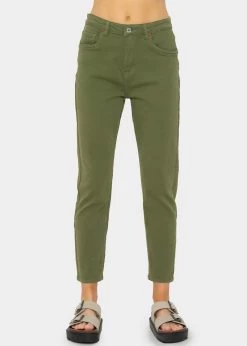 Relax Fit Highwaist Jeans, Khaki -Sassyclassy SassyClassy relax fit jeans khaki S3204B5892GpwoZm3K3ebl7