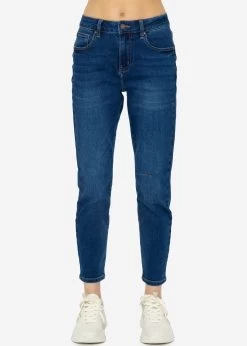 Relax Fit Jeans Mit Schlitz - Dunkelblau -Sassyclassy SassyClassy relax fit jeans mit schlitz dunkelblau S3212D6745 5