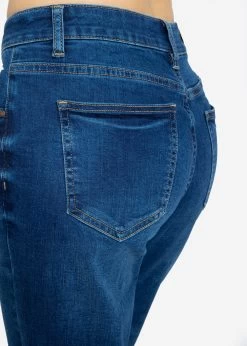 Relax Fit Jeans Mit Schlitz - Dunkelblau -Sassyclassy SassyClassy relax fit jeans mit schlitz dunkelblau S3212D6745 6