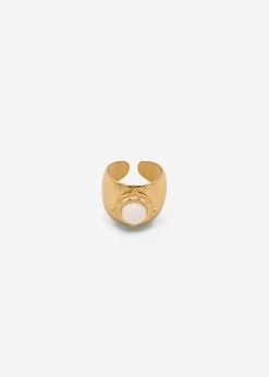 Ring Mit Rundem Jade Stein - Gold -Sassyclassy SassyClassy ring mit rundem jade stein gold S4202AR9011 2