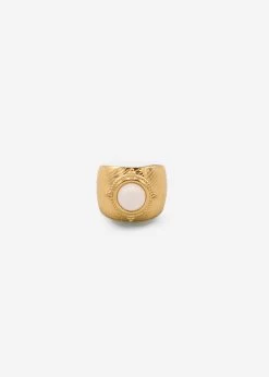 Ring Mit Rundem Jade Stein - Gold -Sassyclassy SassyClassy ring mit rundem jade stein gold S4202AR9011