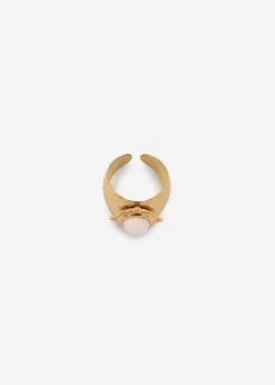 Ring Mit Rundem Jade Stein - Gold -Sassyclassy SassyClassy ring mit rundem jade stein gold S4202AR9011 3