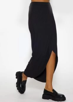 Rip Jersey-Rock Mit Wickel-Optik, Schwarz -Sassyclassy SassyClassy rip jersey rock mit wickel optik schwarz S3204B5822 3